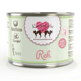 Produktbild von KatzenLiebe Katzen Nassfutter Reh mit Bio-Kartoffel für Adult, getreidefrei und hypoallergen, 12 x 200 g - 12 x 200 g