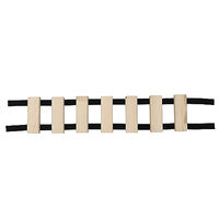 Produktbild von Katzenmöbel Wandmontage Hängebrücke aus Holz mit 2 Regalen und 7-stufiger Leiter in Braun Natur 85 cm