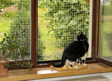 Produktbild von Katzennetz aus Kunststoff in Weiß