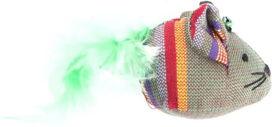 Produktbild von Katzenspielzeug Maus Martin Sellier aus Stoff in Grün und Bunt