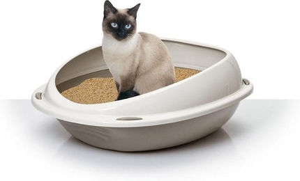 Produktbild von Katzentoilette Shuttle Offene Schalentoilette Beige aus Kunststoff