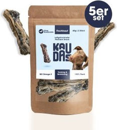KAUDAS Fischhaut Fit-Knusper Knochen Kabeljau getreidefrei monoprotein 5x60 g - 5 x 60 g – Bild 1 von 3