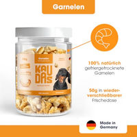 Produktbild von KAUDAS GarnelePur Natursnack Monoprotein Hund Gefriergetrocknete Garnelen - 2 x 50 g