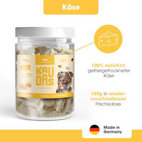 Produktbild von KAUDAS KäsePur Kausnack für Hunde getreidefrei und ohne Zucker 300g - 2 x 150 g