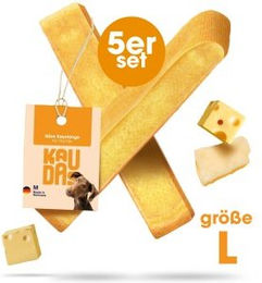 KAUDAS Knabber Kaustange Käse Hund Getreidefrei und Ohne Zucker 5xL – Bild 1 von 6
