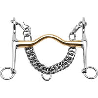 Produktbild von KAUGAN Dressurkandare mit geneigter Zungenfreiheit aus Edelstahl 14 mm Gebissbreite 13,5 cm
