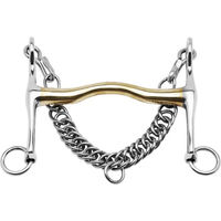 Produktbild von KAUGAN Dressurkandare mit verjüngter Zungenfreiheit aus Edelstahl 12,5 cm 14 mm Gebissbreite Silber