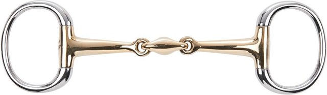 KAUGAN Edelstahl Unterlegtrense mit Olivenkopf doppelt gebrochen 14 mm 11,5 cm – Bild 1 von 1