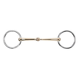 KAUGAN Gebiss Unterlegtrense Einfach Gebrochen aus Edelstahl in Beige 14,5 cm 12 mm – Bild 1 von 6
