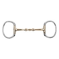 Produktbild von KAUGAN Olivenkopfgebiss doppelt gebrochen aus Edelstahl 14 mm Silber