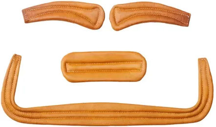 Produktbild von Kavalkade Caliano Via Doppelter Zaumzeugbezug aus Leder für Vollblut in Braun oder Orange