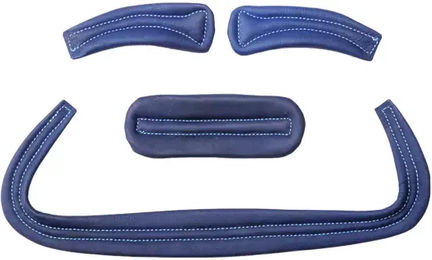 Produktbild von Kavalkade Caliano Via Doppelter Zaumzeugbezug aus Leder in Blau für Vollblut Pferde