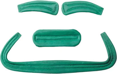 Produktbild von Kavalkade Caliano Via Doppelter Zaumzeugbezug aus Leder in Grün für Vollblut