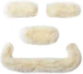Produktbild von Kavalkade Caliano Via Ledersockel für Zaumzeugauskleidung aus Lammleder in Beige und Weiß