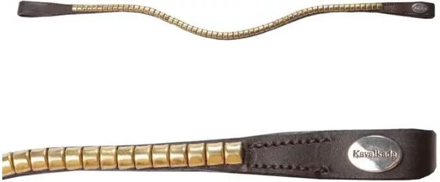 Kavalkade Clinchessa Stirnriemen und Frontal aus Leder für Warmblut in Schwarz, Braun oder Silber – Bild 1 von 2