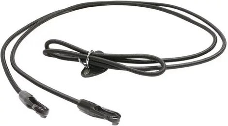 Kavalkade Elastischer Halsverlängerer aus Leder in Schwarz-Silber – Bild 1 von 3