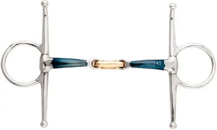 Produktbild von Kavalkade Ergonomic Doppelt gebrochenes Gebiss für Pferde in Blau und Silber
