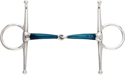 Produktbild von Kavalkade Ergonomic Gebiss für Pferde aus Edelstahl in Silber und Blau