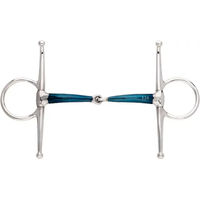 Produktbild von Kavalkade Ergonomic Gebiss für Pferde aus Edelstahl in Silber und Blau