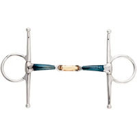 Produktbild von Kavalkade Ergonomic Gebiss für Pferde doppelt gebrochen in Blau und Silber