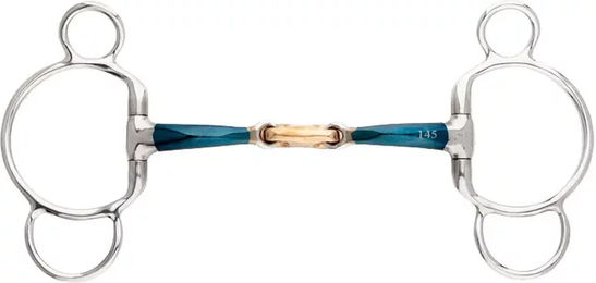 Produktbild von Kavalkade Ergonomic Gebiss für Pferde mit 3 oder 4 Ringen aus Sweet Iron doppelt gebrochen