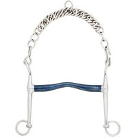 Produktbild von Kavalkade Ergonomic Tongue Port Dressur-Zaumgebiss für Pferde in Blau und Silber