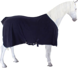 Kavalkade Fleece-Abschwitzdecke Ecoline für Kaltblut Pferde in Blau – Bild 1 von 3