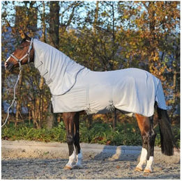 Kavalkade Fliegendecke aus Polyester mit abnehmbarem Halsteil in Grau 135cm – Bild 1 von 6
