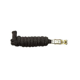 Kavalkade Führstrick Gretchen mit Panikhaken aus Messing in Schwarz-Gold – Bild 1 von 2