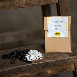 Produktbild von Kavalkade Gummiband mit Mähne für Pferde in Schwarz und Weiß