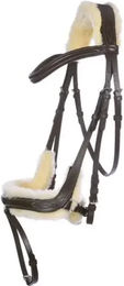 Kavalkade Ivy Trense aus Leder mit Lammfell für Warmblut Pferde – Bild 1 von 5