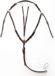 Kavalkade Jagdhalsband und Vorderzeug aus Leder für Pferde und Ponys – Bild 1 von 2