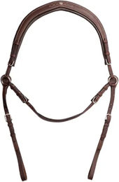 Kavalkade Jerome 2-PK Leder Jagdhalsband und Vorderzeug für Pferde in Braun – Bild 1 von 8