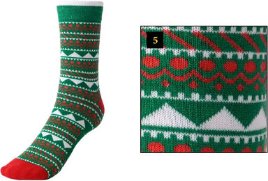 Produktbild von Kavalkade KavalSocks Christmas Shorties Reitsocken Unisex Grün Bunt Größe 43/46