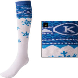 Produktbild von Kavalkade KavalSocks Reitsocken Christmas Unisex Winter Weiß Blau Größe 39/42