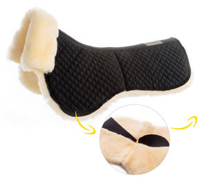 Produktbild von KAVALKADE Korrekturpad aus echtem Lammfell mit Innenliegenden Taschen Schwarz/Natur