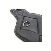 Produktbild von Kavalkade Kurzgurt Soft Comfort aus Leder in Schwarz mit Silberbeschlag 55 cm