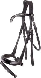 Kavalkade Lack-Trense Ivana englisch-kombiniert für Vollblut in Schwarz aus Leder inklusive Zügel – Bild 1 von 8