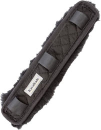 Kavalkade Lammfell Kopf- und Nasenpolster für Pferde Schwarz 28cm – Bild 1 von 10