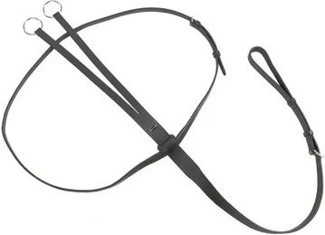 Kavalkade Martingal aus Leder mit Gummistopper für Ponys in Schwarz oder Braun – Bild 1 von 4