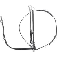 Produktbild von Kavalkade Martingal mit Ringen Solid aus Leder für Ponys in Schwarz oder Braun