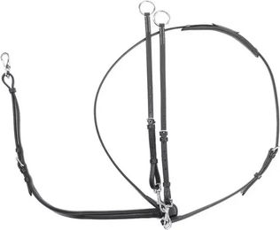 Produktbild von Kavalkade Martingal Solid aus Leder für Ponys in Schwarz