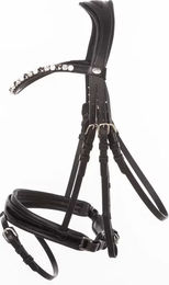 Produktbild von Kavalkade Pferdezaumzeug Flash Zor Crank Nb aus Leder in Schwarz für Ponys