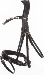 Produktbild von Kavalkade Pferdezaumzeug mit Flash aus Leder für Ponys in Schwarz