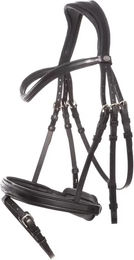 Produktbild von Kavalkade Pferdezaumzeug Robin English mit Flash aus Leder in Schwarz für Ponys