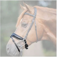 Produktbild von Kavalkade Reithalfter mit Kurbel aus Leder für Warmblut in Schwarz Extra groß