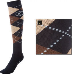 Produktbild von Kavalkade Reitsocken aus Baumwolle Unisex Größe 39/42 in Blau Braun Bunt