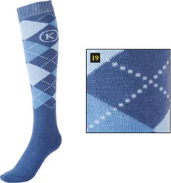 Produktbild von Kavalkade Reitsocken für Kinder aus Baumwolle Bunt Blau Größe 31/34