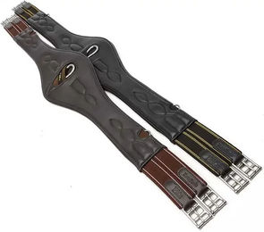 Kavalkade Sattelgurt Soft Comfort aus Leder mit Elastikanteil in Schwarz - 115 cm – Bild 1 von 5