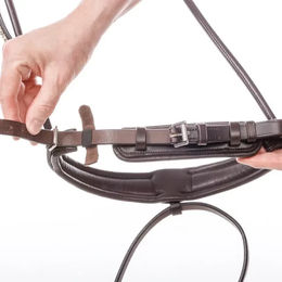 Produktbild von Kavalkade Schlaufenschnalle für schwedische Sattelgurte aus Leder in Braun